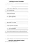 CORPORATE BUSINESS DATA SHEET CORPORATE/BUSINESS DATA SHEET