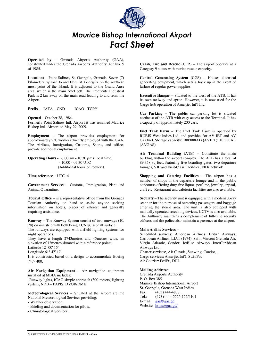 MBIA Facts Sheet