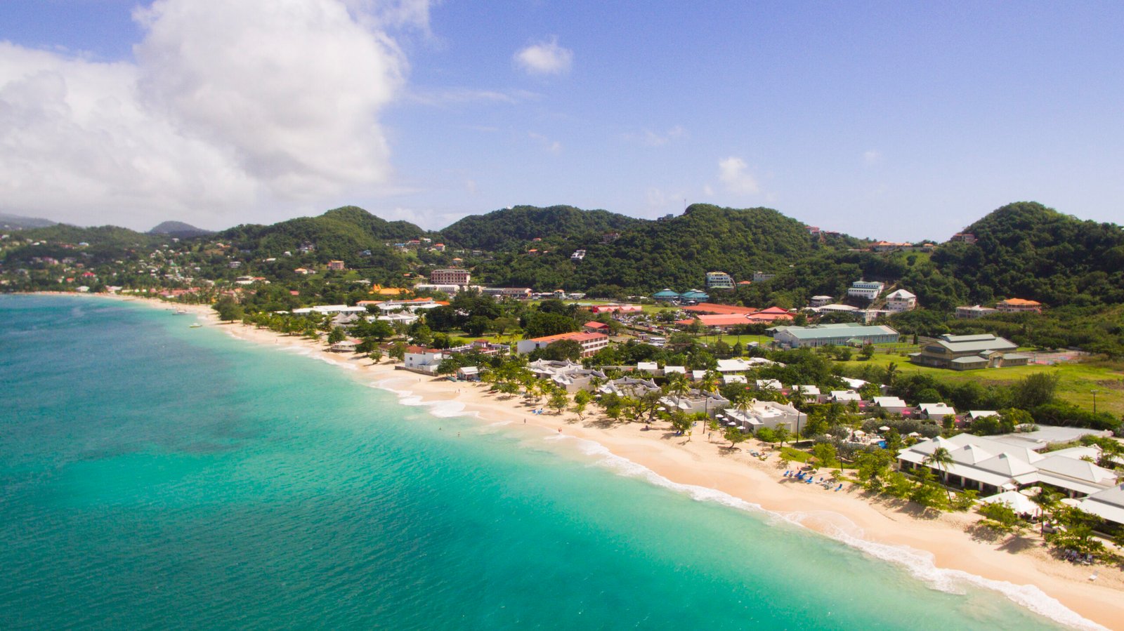 Grand Anse beach Aerial view (3)