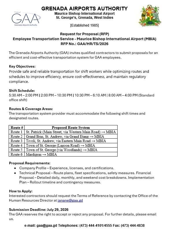 Request for Proposals- Employee Transportation Contract